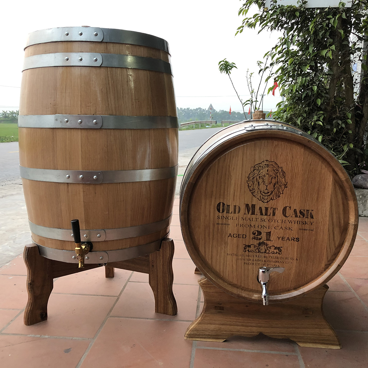 thùng rượu gỗ sồi nhập khẩu