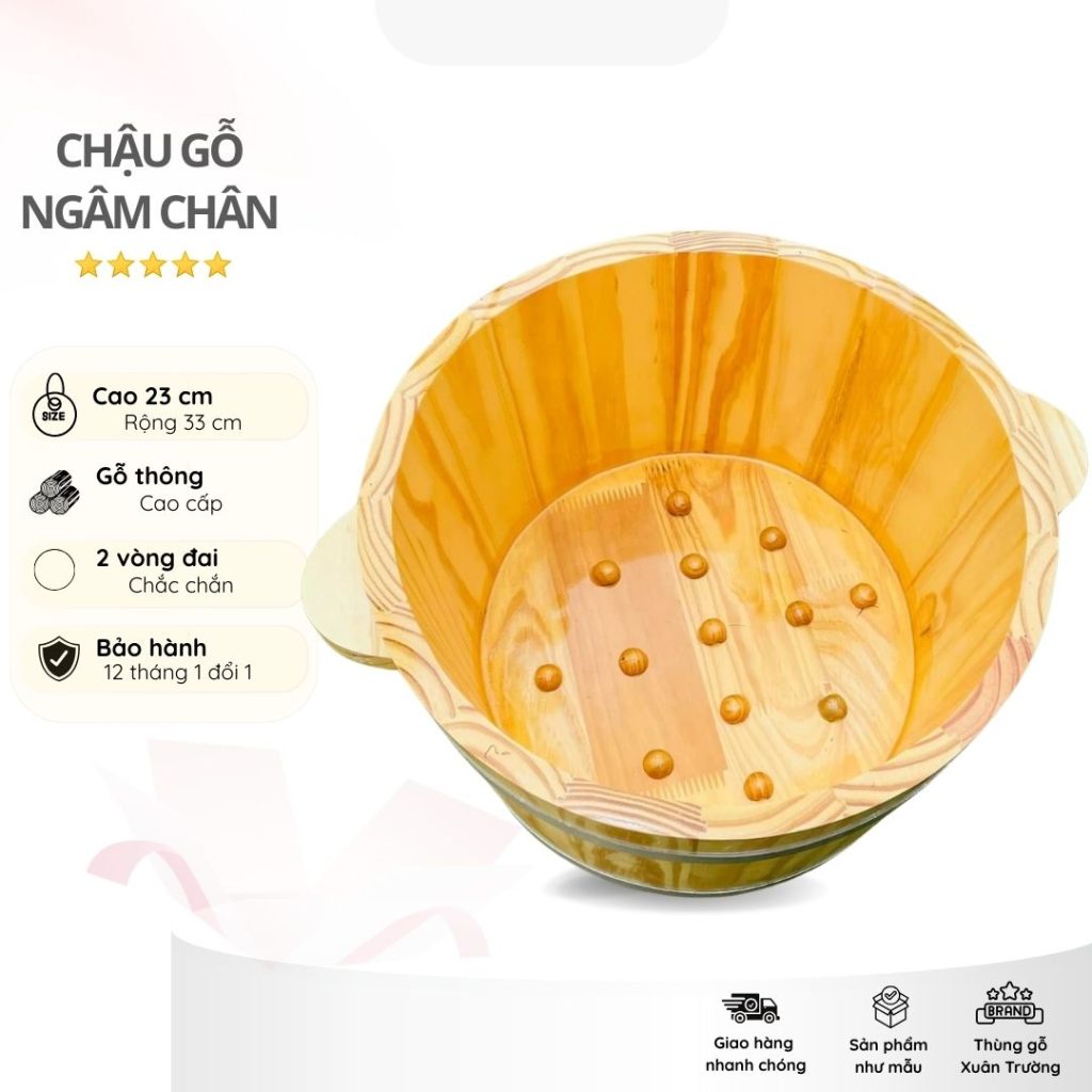 Chậu gỗ ngâm chân spa 1 chau go ngam chan